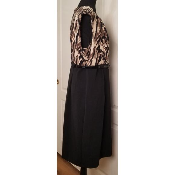NWOTs CONNECTED APPAREL Tiger Stripe SLEEVELESS STRETCHY SHEATH DRESS Size 14 - Picture 4 of 7